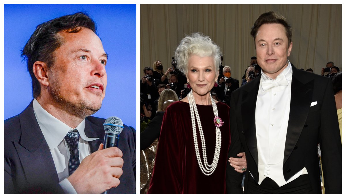 Elon Musk och hans mamma Maye Musk. 